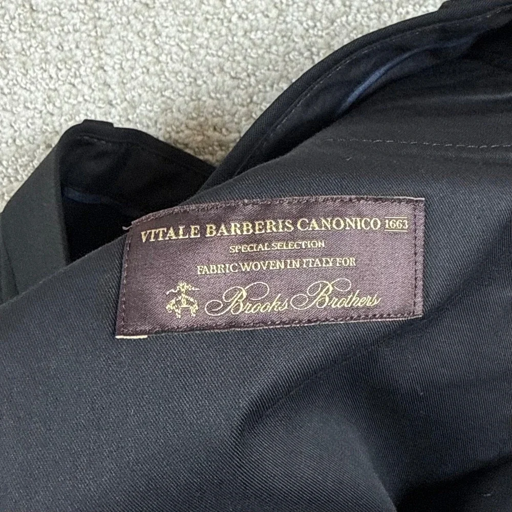 NEW Brooks Brothers Men 46L (40x34) Black Explorer Vitale Barberis Canonico Suit